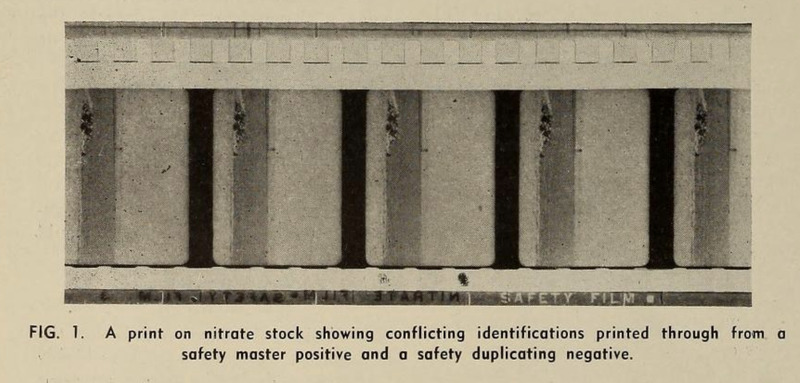 Visible Frame Lines in Dupe Printing of Nitrate onto Safety Film