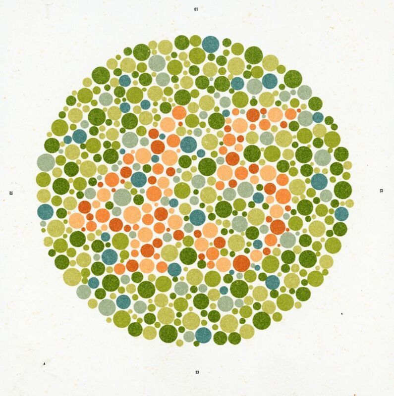 Ishihara Charts for Testing Color Blindness, 1917-1950s