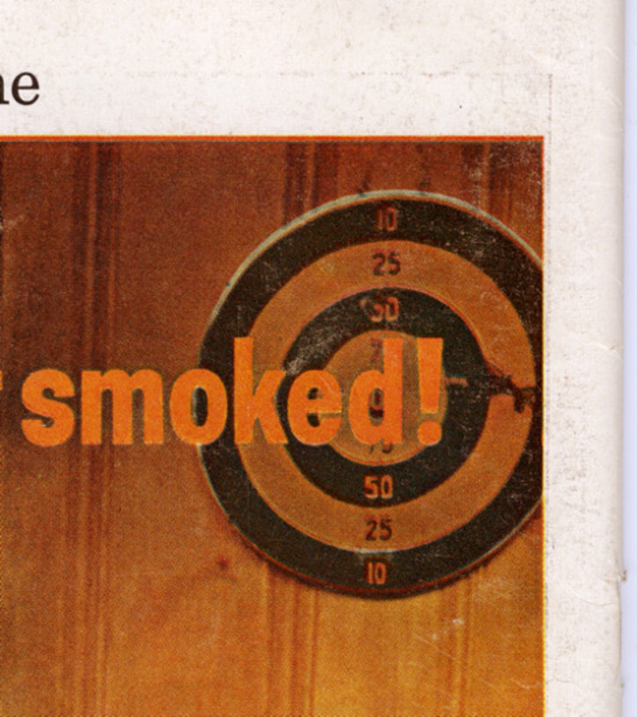 Detail from "Lucky Strike" ad, Life Magazine (11 February 1957), back cover