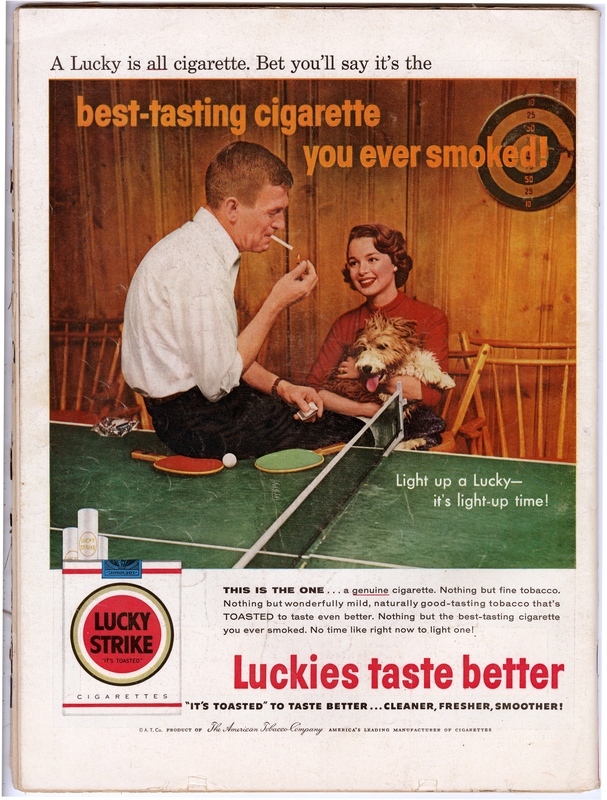 "Lucky Strike" ad, LifeiMagazine (11 February 1957), back cover