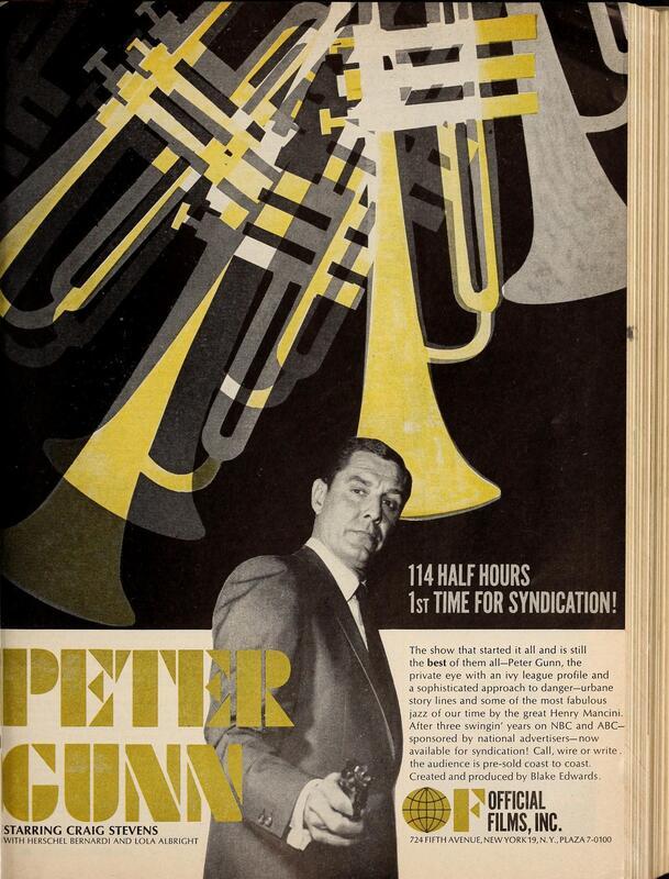 Ad for Peter Gunn, Broadcasting Telecasting 61